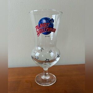 Planet Hollywood Hurricane Glass with Star Design